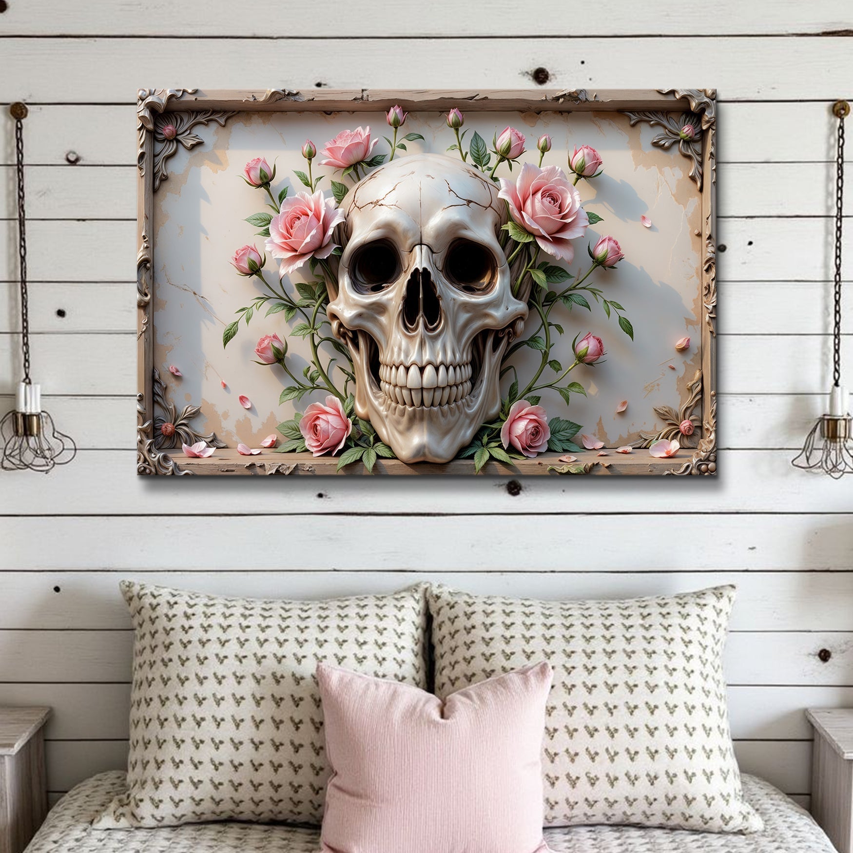 3D Rose And Skull Wall Art V – Whistle Rose