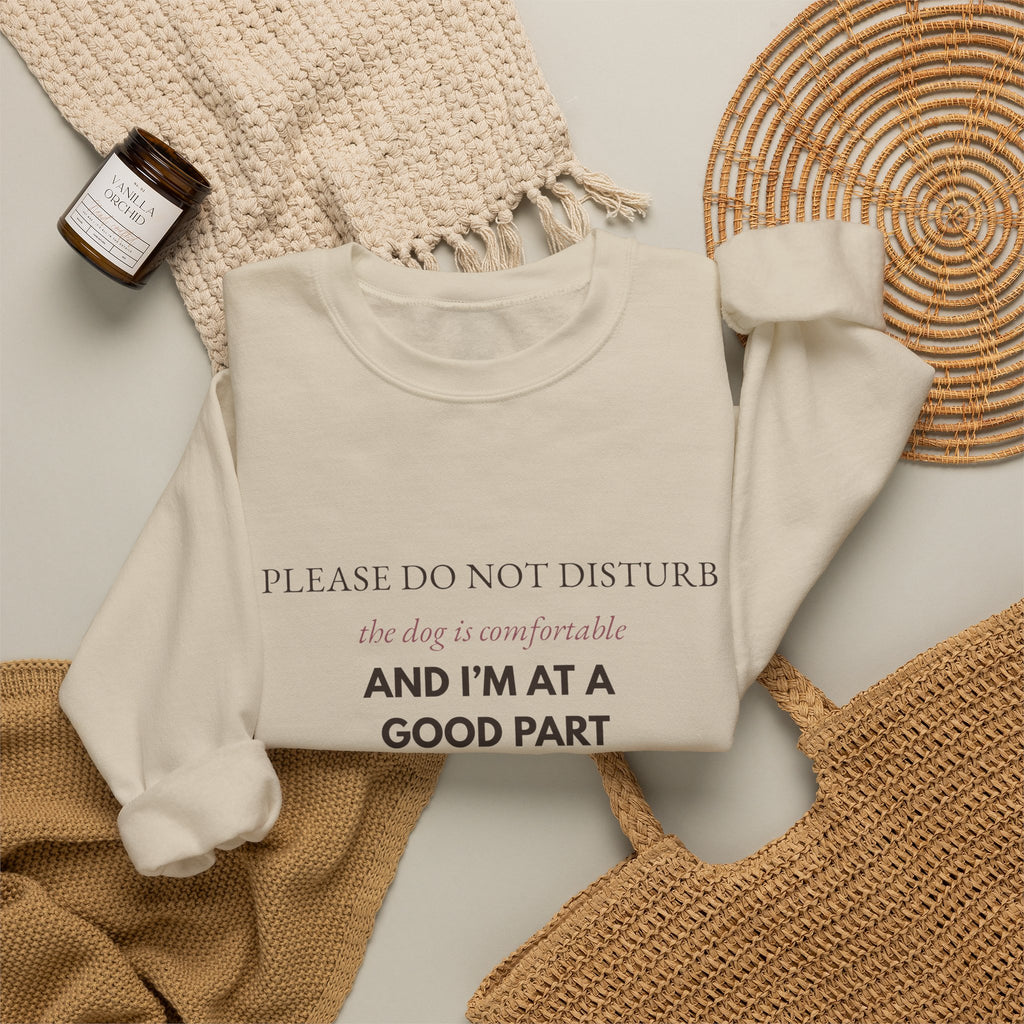 Dog & Book Lover Sweatshirt — Please Do Not Disturb