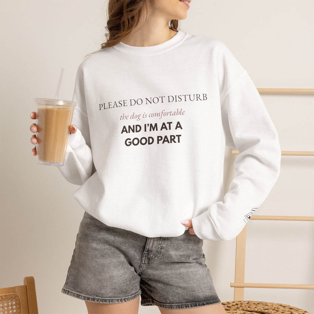 Dog & Book Lover Sweatshirt — Please Do Not Disturb
