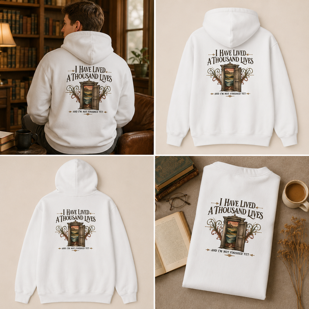 I Have Lived a Thousand Lives Reader Hoodie