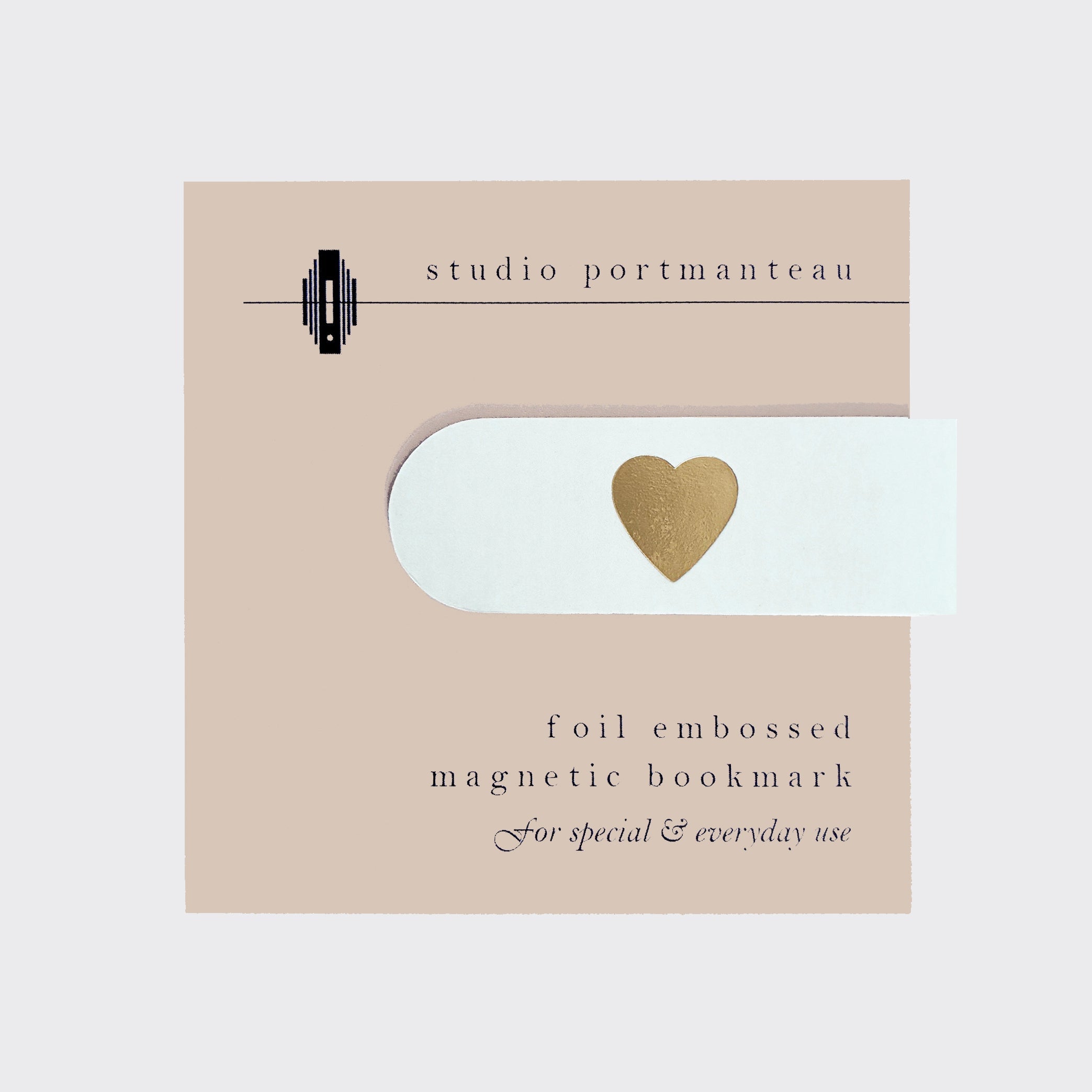 Gold Heart Magnetic Bookmark